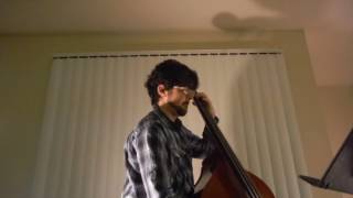 Bach Bouree in E minor  Double Bass [upl. by Nylorac]