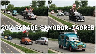 Samobor  Parade of 2cv Vehicles to Zagreb [upl. by Eleanora]