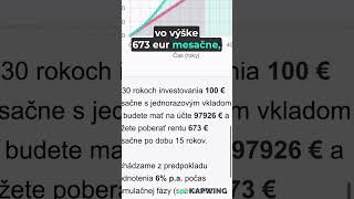 Prečo zvyšovať investovanú sumu o infláciu Aký to má efekt na Váš dôchodok investor kalkulačka [upl. by Natividad]