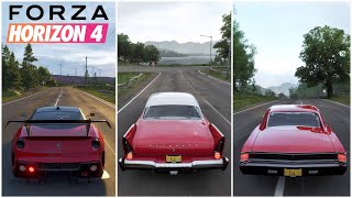 Forza Horizon 4  Ferrari 599XX Evo  Plymouth Fury  67 Chevy Chevelle Gameplay [upl. by Huda]