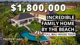 Luxury Bali Family Home Just Minutes Walk From The Beach 🏖 Full Tour [upl. by Nelyaw310]