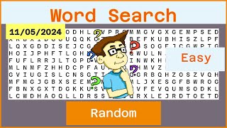 Word Search Easy  Random  11052024 [upl. by Aitsirk]