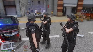 Gta 5 LSPDFR Episode LSPDLAPD Female SWAT Responding To Pacific Bank Heist gta gta5 lspdfr [upl. by Keating]