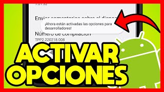 ✅COMO ACTIVAR OPCIONES DE DESARROLLADOR EN ANDROID [upl. by Llohcin]