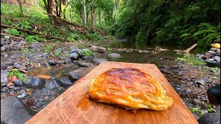 Resep Beef Wellington 🏕️🪵💦🔥🇮🇩 beefwellington naturelovers cooking campfire [upl. by Pachton]