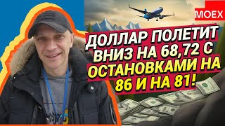 Роман Андреев  Доллар полетит вниз на 6872 с остановками на 86 и на 81 [upl. by Aihcropal]