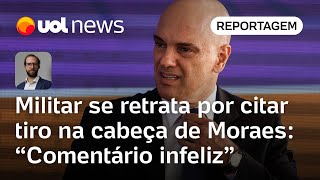 Militar se retrata por falar em tiro na cabeça de Moraes Comentário infeliz  Aguirre Talento [upl. by Allekim]