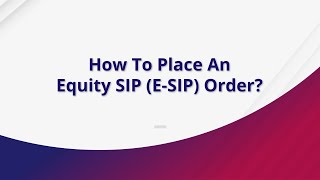 How to Place an Equity SIP ESIP Order through SBI Securities App [upl. by Cyndie]