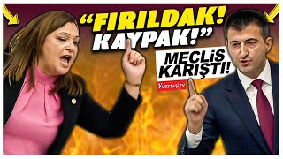 Burcu Köksal Mehmet Ali Çelebinin AKPyi eleştirdiği sözleri okudu meclis karıştı [upl. by Orenid222]