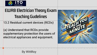 Section 132 a Teach you in one minute EWRB Electrician Theory Exam Teaching Guidelines EWRBexam [upl. by Readus370]