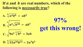 Very Tricky Radical problem with Variables Square roots  Cube roots  Exponents [upl. by Crissie]