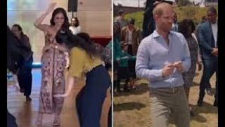 Meghan Markle busts out her best moves at cultural event before Prince Harry breaks into a shimmy [upl. by Ahsekan24]