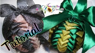 Tutorial Palla Pigna di Natale  DIY Christmas Ball [upl. by Yeslrahc]