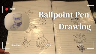 Ballpoint Pen Drawing Realism Shading  Tattoo Apprenticeship [upl. by Post]