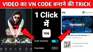 Vn Qr Code Kaise Banaye 100 फ्री में 😍🔥 Vn Template Kaise Banaye  How To Make Vn Code [upl. by Gusella]