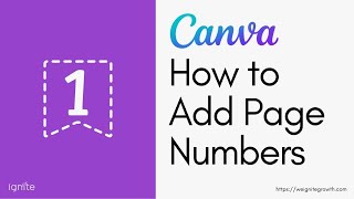 How to Add Page Numbers in Canva  Automatically amp Manually [upl. by Dymoke246]