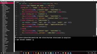 Node JS Tutorial for Beginners 22  Installing Nodemon [upl. by Iffar445]