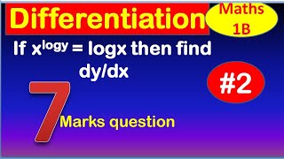 Inter 1st year maths 1B Differentiation 7 marks Question Explained [upl. by Euqinomad]