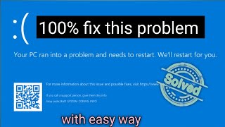 your pc ran into a problem and needs to restart  how to fix this  try this  windows 10 blue [upl. by Shawnee]