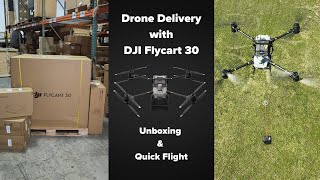 Drone Delivery with DJI Flycart 30  Unboxing amp Quick Flight [upl. by Elbring]