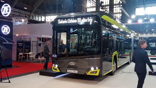 Busworld 2023  Interior of the New Solaris Urbino IV 18 Electric With more seats in the rear [upl. by Astred]