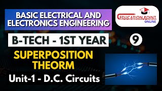 Superposition Theorem  Basic electrical engineering BTech 1st Year [upl. by Yaj]