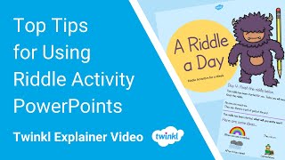 Top Tips for Using Riddle Activity PowerPoints [upl. by Annoeik]