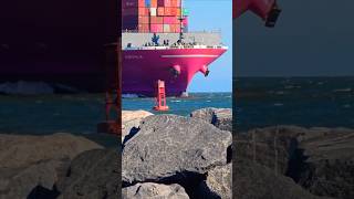 ONE AQUILA TOWERING PAST🌊🌊ship wow epic waves containership oiltanker roughseas sea [upl. by Kurtz]