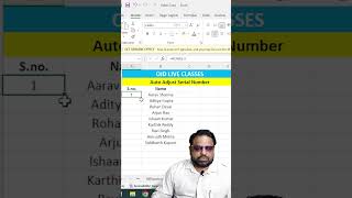 How to Insert Serial Number Automatically in Excel  Beignner to Advance  OJD Computer Education [upl. by Misak]