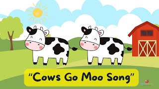 Cows Go Moo Song  Fun Farm Animal Song for Kids  BooBooABC  cowsgomoo cowsong [upl. by Anirak944]