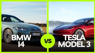 Tesla Model 3 VS BMW I4 [upl. by Nathalia222]