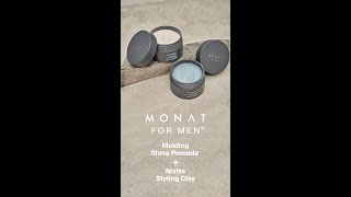 MONAT FOR MEN™️ Molding Shine Pomade  Matte Styling Clay  MONAT Haircare [upl. by Odanref]