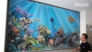 38 Korallenriff Wandmalerei im Bad  Berlin 2019  Coral reef wall painting in a bathroom acrylics [upl. by Dlorag304]