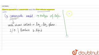 Oparin opined that coacervate was the first cellular organism [upl. by Stacey]