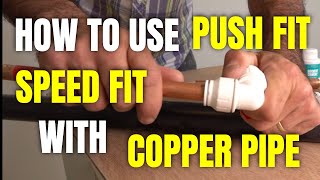 How to use speedfitpush fit fittings with copper pipetube [upl. by Amorita421]