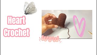 How to Crochet Classic Heart  Beginner Pattern and Tutorial  Thea Diy [upl. by Mikah756]