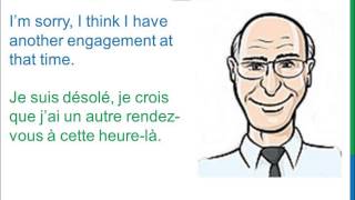 Dialogue 50  English French Anglais Français  Make an appointment  Prendre rendezvous [upl. by Remmos251]