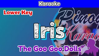 Iris by The Goo Goo Dolls Karaoke  Lower Key [upl. by Elyrad]