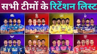 IPL 2025  ALL 10 Teams Final Retention Released Players List [upl. by Ramedlaw]