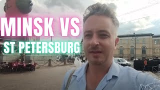 3 Differences Minsk vs St Petersburg Belarus Russia [upl. by Oicirbaf95]