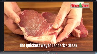 The Quickest Way to Tenderize Steak  How to Tenderize Steak with a Meat Mallet [upl. by Nahshun]