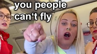 Racist Karen on Flight vs Pro Boxer INSTANT REGRET [upl. by Samale994]