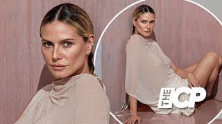 Heidi Klum goes braless in a sheer cream top [upl. by Harbard898]