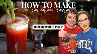 How To Make A Caesar Cocktail  Cooking with Eli Part 2  Carla Rockmore [upl. by Lered]