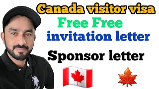 Canada visitor visa invitation letter  canada visa sponsor letter [upl. by Iveel]