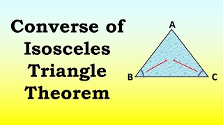 Converse of Isosceles triangle theorem I Triangles class 9 I Triangles std 9 I Isosceles triangle [upl. by Zinn]