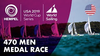 470 Men Medal Race  Hempel World Cup Series Miami USA [upl. by Enigroeg]