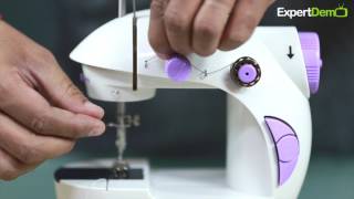 Portable Sewing Machine  How to do needle threading in mini sewing machine [upl. by Elicul]