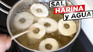 Solo agua sal y harina 😍🥯😍 Súper fácil y delicioso Receta barata de aperitivos o snacks muy ricos [upl. by Vassily362]