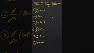 Differentiation of Trigonometric Functions  All Formulae  education derivatives trigonometry [upl. by Checani147]